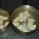 Peeled potatoes and potato skins are steeped in water