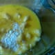 Notice how the banana-mash is chunky. I have added the egg, salt, and baking soda in this picture.