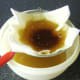 Straining vegetable oil