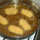 Deep frying clapshot croquettes