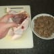 Preparing to stuff chicken with haggis