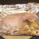 Oiling baked bacon steak for griddling