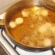 Deep frying cooled potato halves
