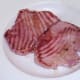 Griddled gammon steaks are rested