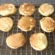 Christmas pudding pancakes are cooled on wire rack