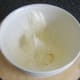 Cream is whipped to stage of forming soft peaks