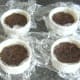 Christmas pudding is set on biscuit crumb base