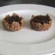 Christmas pudding chocolate cups removed from ramekins