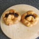Christmas pudding is stuffed in to slits on croissants