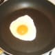 Egg is gently fried