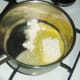 Making roux for pie and mash liquor