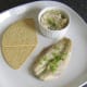 Jellied conger eel, onion and parsley with poached herring and oatcakes