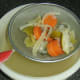 Straining conger eel stock or broth