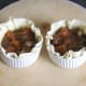 Beef stew spooned in to puff pastry cases