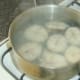 Blanching conger steaks