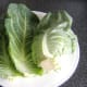 Outer leaves removed from the cabbage.