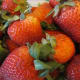 Fresh strawberries make a beautiful fruit salad creation.