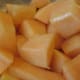 Cut cantaloupe into large chunks.