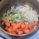 Diced vegetables ready for sauteeing