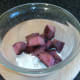 Ostrich meat is tossed in seasoned flour