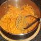 Mashing sweet potatoes