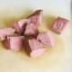 Diced ostrich steak