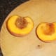 Halved peach