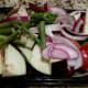 Freshly chopped vegetables