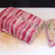 Starting to slice rested meatloaf