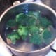 Starting to simmer broccoli