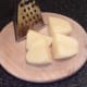 Peeled and chopped potato ready for grating