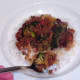 Tucking in to beef and broccoli chilli