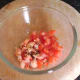 Tomato, basil and oregano are combined with crayfish tails