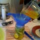 Filling jar with hot liquid.