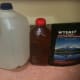 The basic ingredients: water, honey, and yeast.
