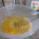 Beating the first ingredients together