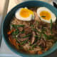 My third attempt. I put the greens and veggies in before the noodles and the broth. I felt that they cooked a little more that way.