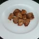 Spicy pork leg meat removed from skewer