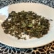 Step 2: Dry the mint. I did this in a food dehydrator overnight, but you could just tie a string around a bunch of it and hang it—though I am not sure how long that takes—I’m not that patient.