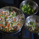 Step one: Chop the vegetables and keep all the other ingredients ready.