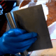 This is a bench scraper. I use it every single time I make a cake.