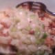 Folding in onion and celery
