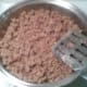 Browning sausage and breaking apart
