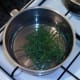 Samphire is simmered in water