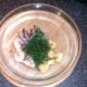 Samphire is added to salad tossing bowl