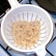 Tagliatelle is drained