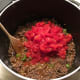 The can of chopped tomatoes changed the entire feel of the dish and really made it look more like chili.