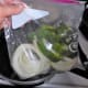 Put in bag. Pour in container of Buttermilk.