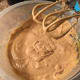 The batter has a very smooth consistency after the eggs, butter milk, vanilla, and the dry team have been added.