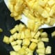 Now, I am cooking the pineapple pieces.